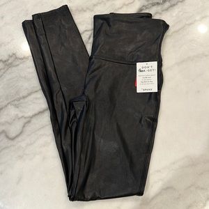Spanx, Faux Leather Leggings, Medium
